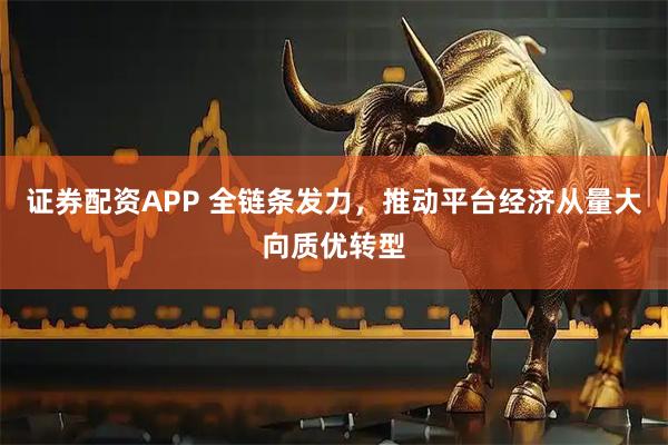 证券配资APP 全链条发力，推动平台经济从量大向质优转型